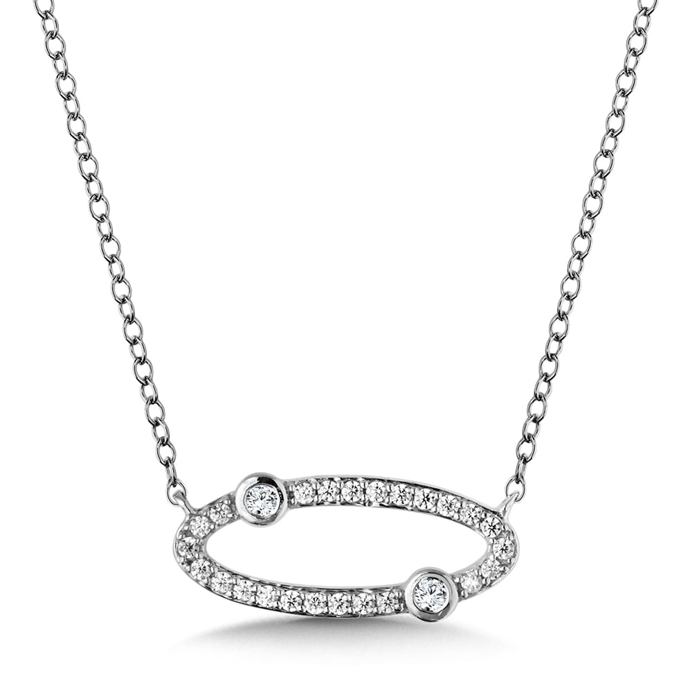 Asymmetrical Oval Diamond Necklace
