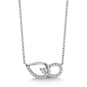Layered Leaf Diamond Necklace