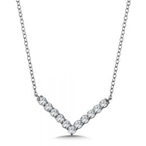 V-Shaped Diamond Necklace
