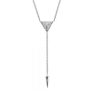 Dangling Triangle Diamond Necklace