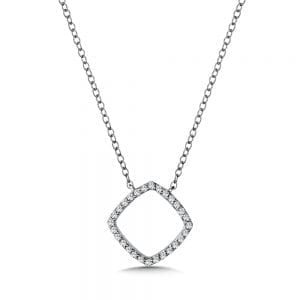 Cushion Shaped Diamond Necklace