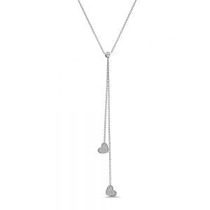 Dangling Heart Diamond Necklace