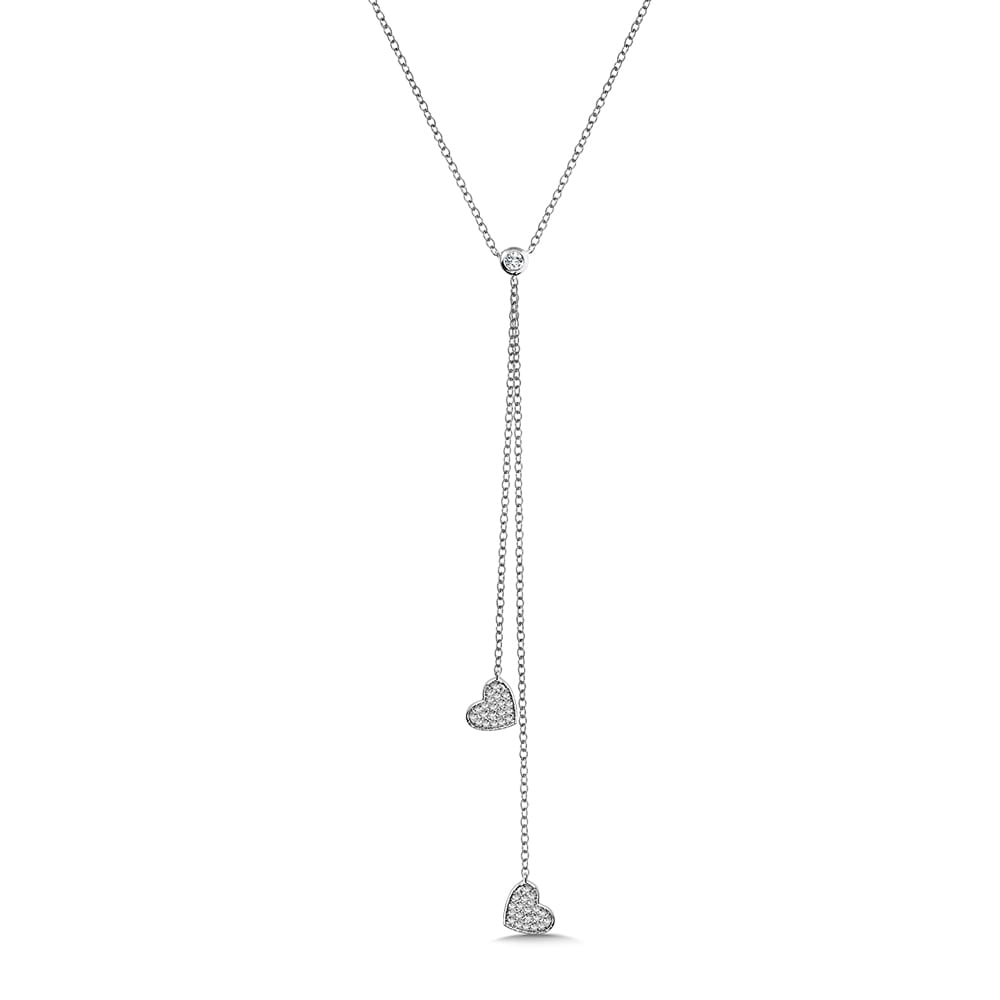 Dangling Heart Diamond Necklace