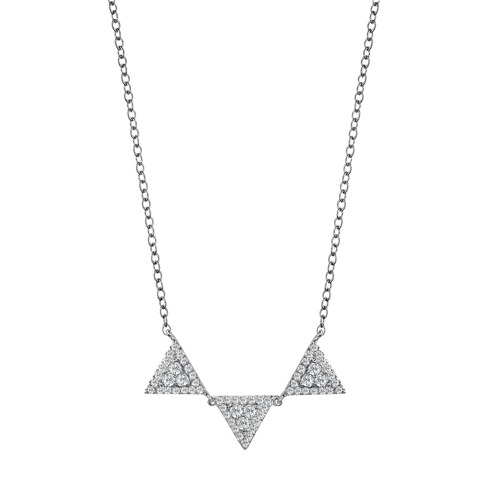 Tri-Triangle Diamond Pendant