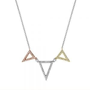 Triple Triangle Diamond Pendant