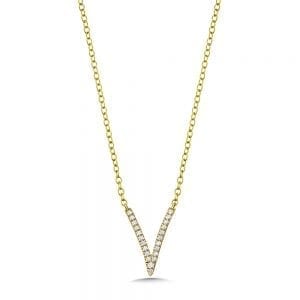V-Shaped Diamond Necklace