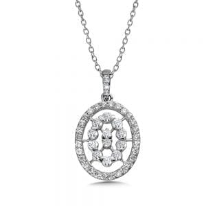 Diamond Pendant in 14K White Gold