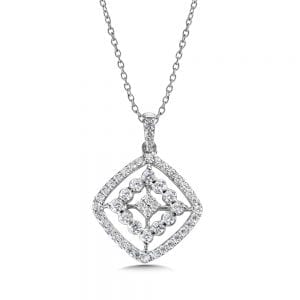 Diamond Pendant in 14K White Gold