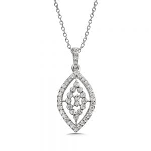 Diamond Pendants in 14K White Gold