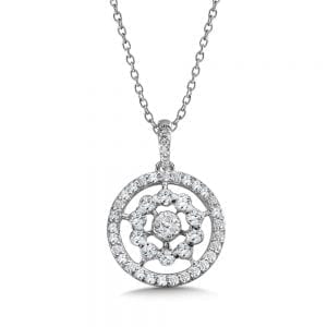 Diamond Pendant in 14K White Gold
