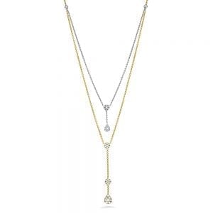 14K White and Yellow Gold Diamond Necklace