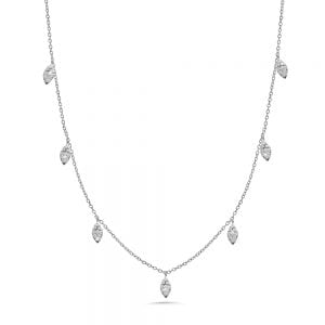 14K White Gold Diamond Necklace