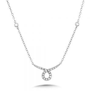 Sterling Silver Open-Infinity Diamond Enhancer Necklace