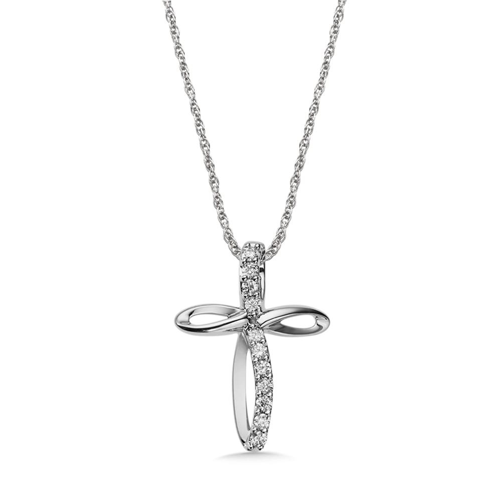 Diamond Cross Infinity Necklace