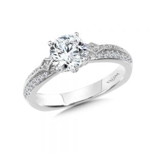 Spiral Style Diamond Engagement Ring