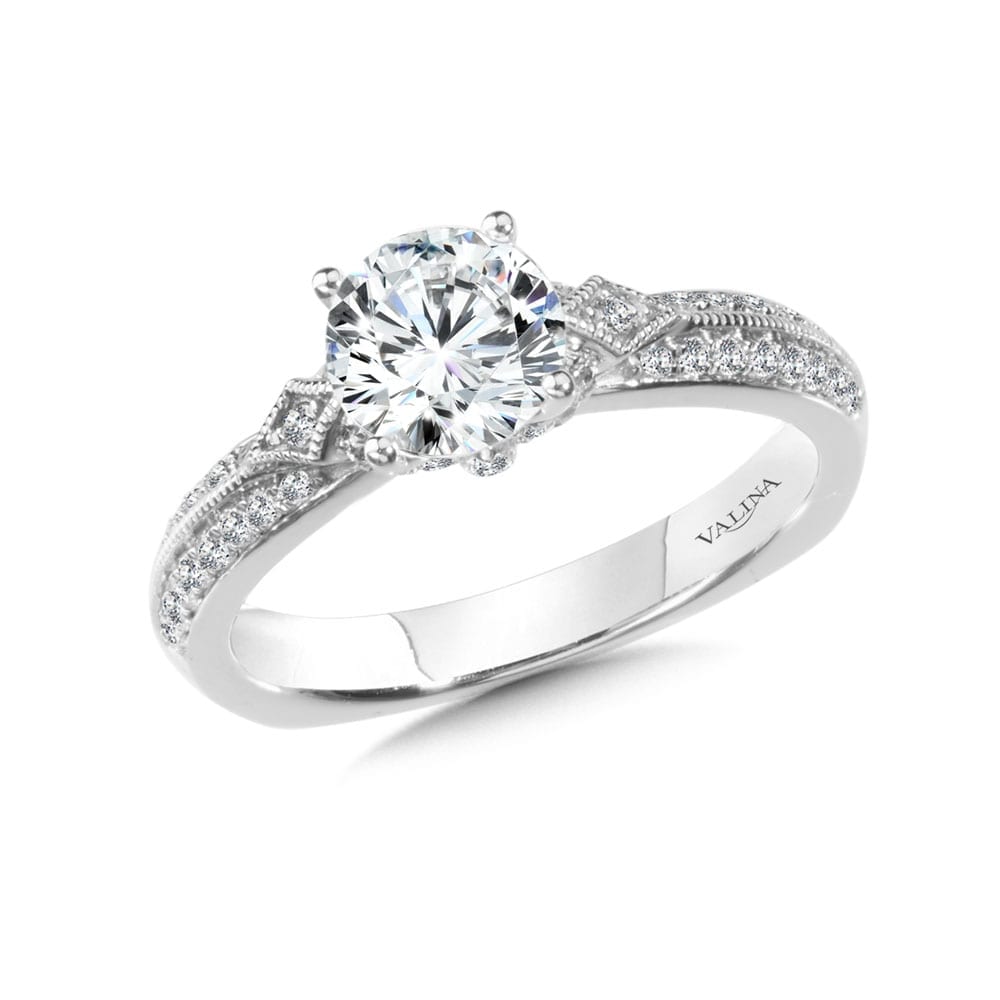 Spiral Style Diamond Engagement Ring