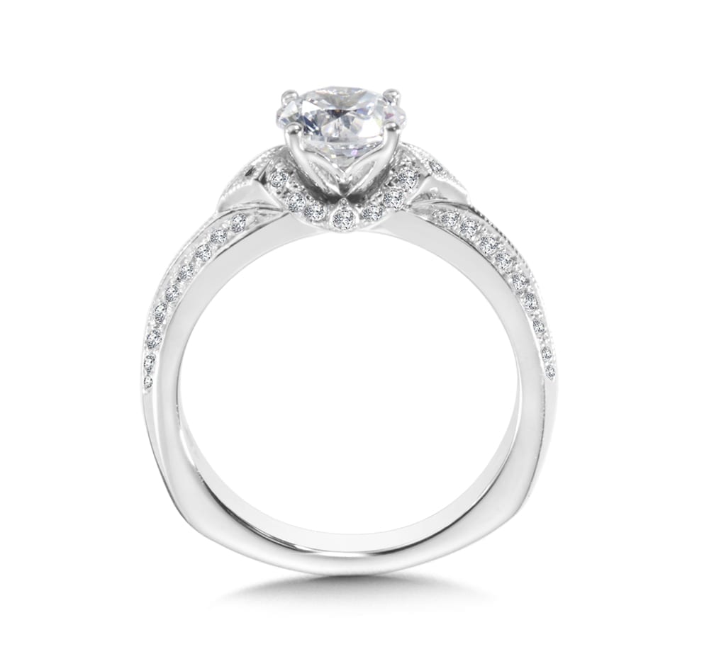 Spiral Style Diamond Engagement Ring - Image 2