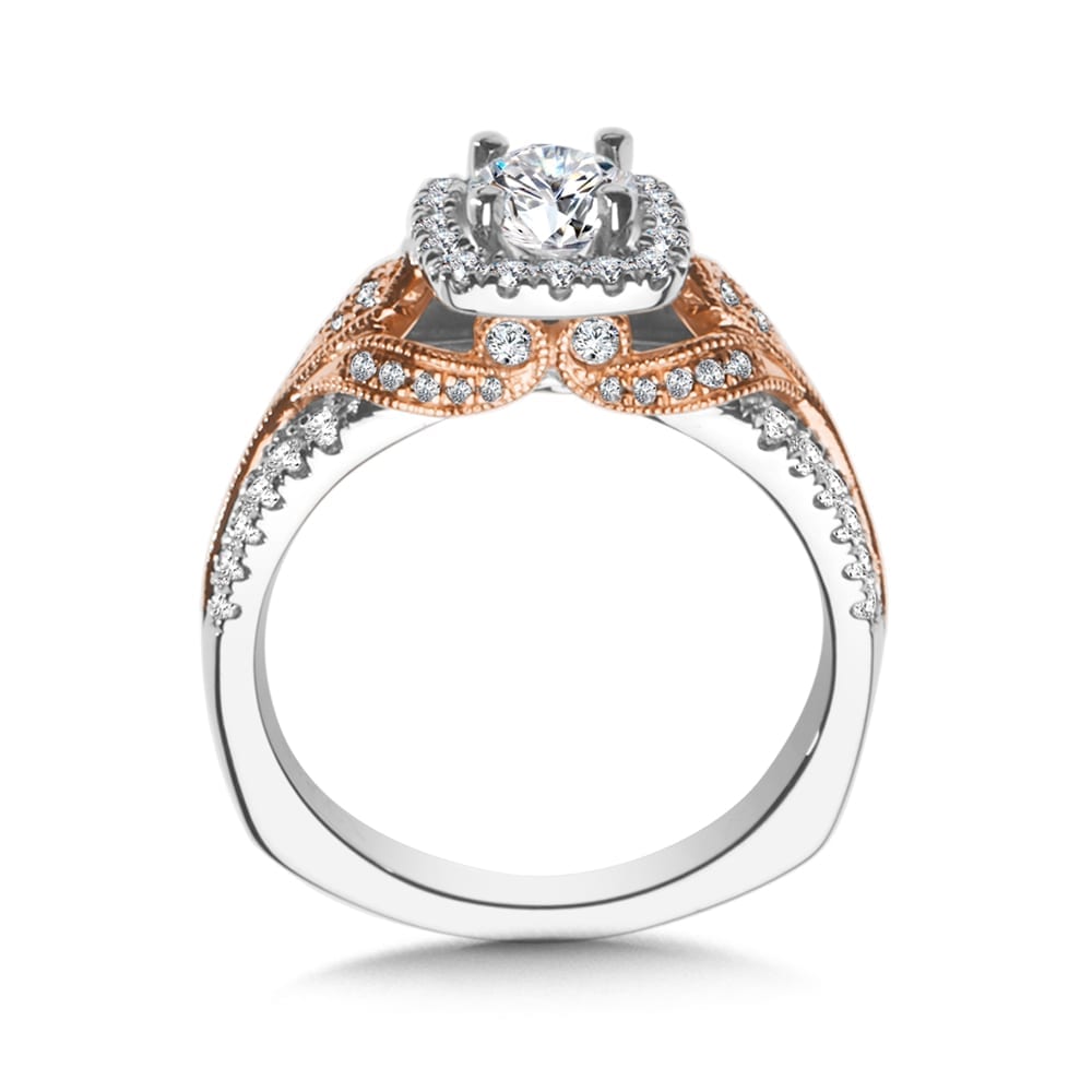 Diamond Halo Engagement Ring - Image 2