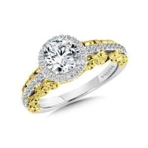 Layered Halo Engagement Ring