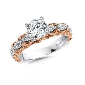 Vintage Layered Diamond Engagement Ring