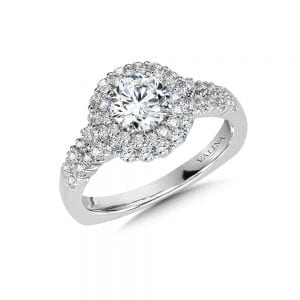 Double Halo Diamond Engagement Ring