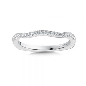 Curved Diamond Wedding Band