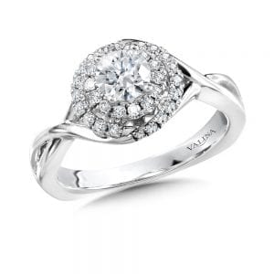 Double Halo Engagement Ring