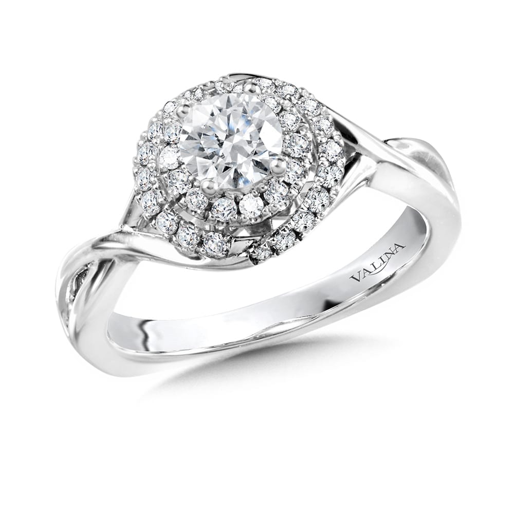 Double Halo Engagement Ring