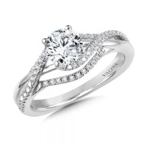 Spiral Diamond Engagement Ring