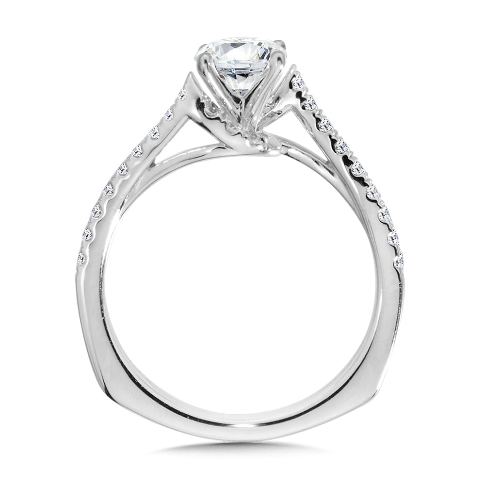 Spiral Diamond Engagement Ring - Image 2