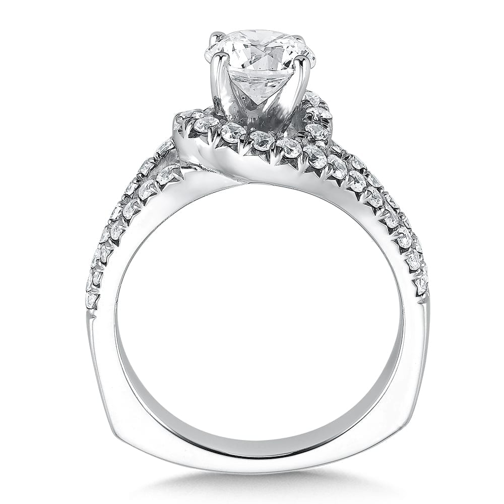 Diamond Split Shank Style Engagement Ring - Image 2