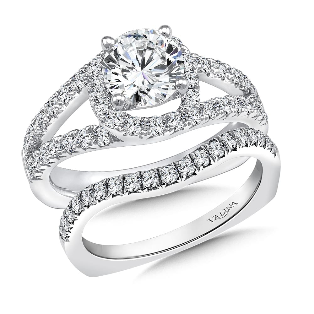Diamond Split Shank Style Engagement Ring - Image 3
