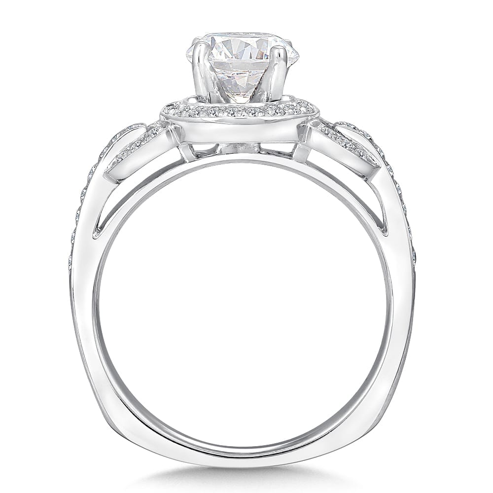 Chain-Loop Halo Diamond Engagement Ring - Image 2