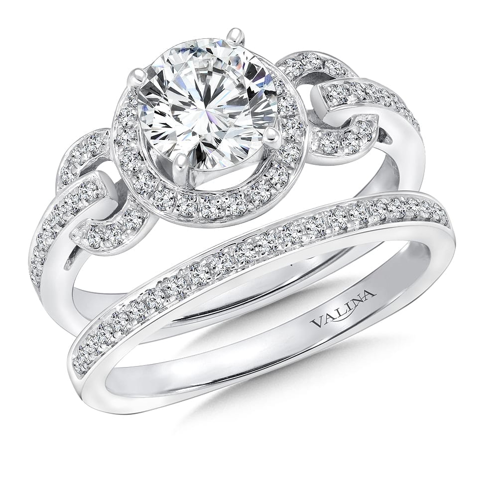 Chain-Loop Halo Diamond Engagement Ring - Image 3