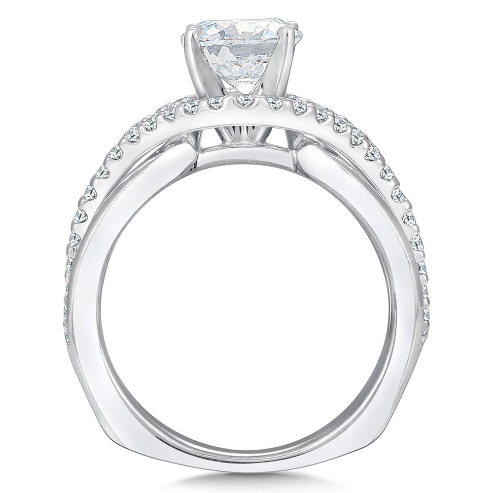 Spiral Style Diamond Engagement Ring - Image 2