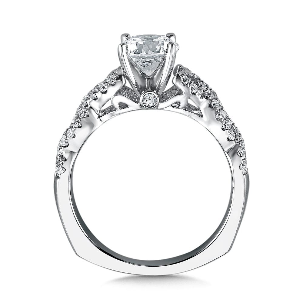 Spiral Style Diamond Engagement Ring - Image 2