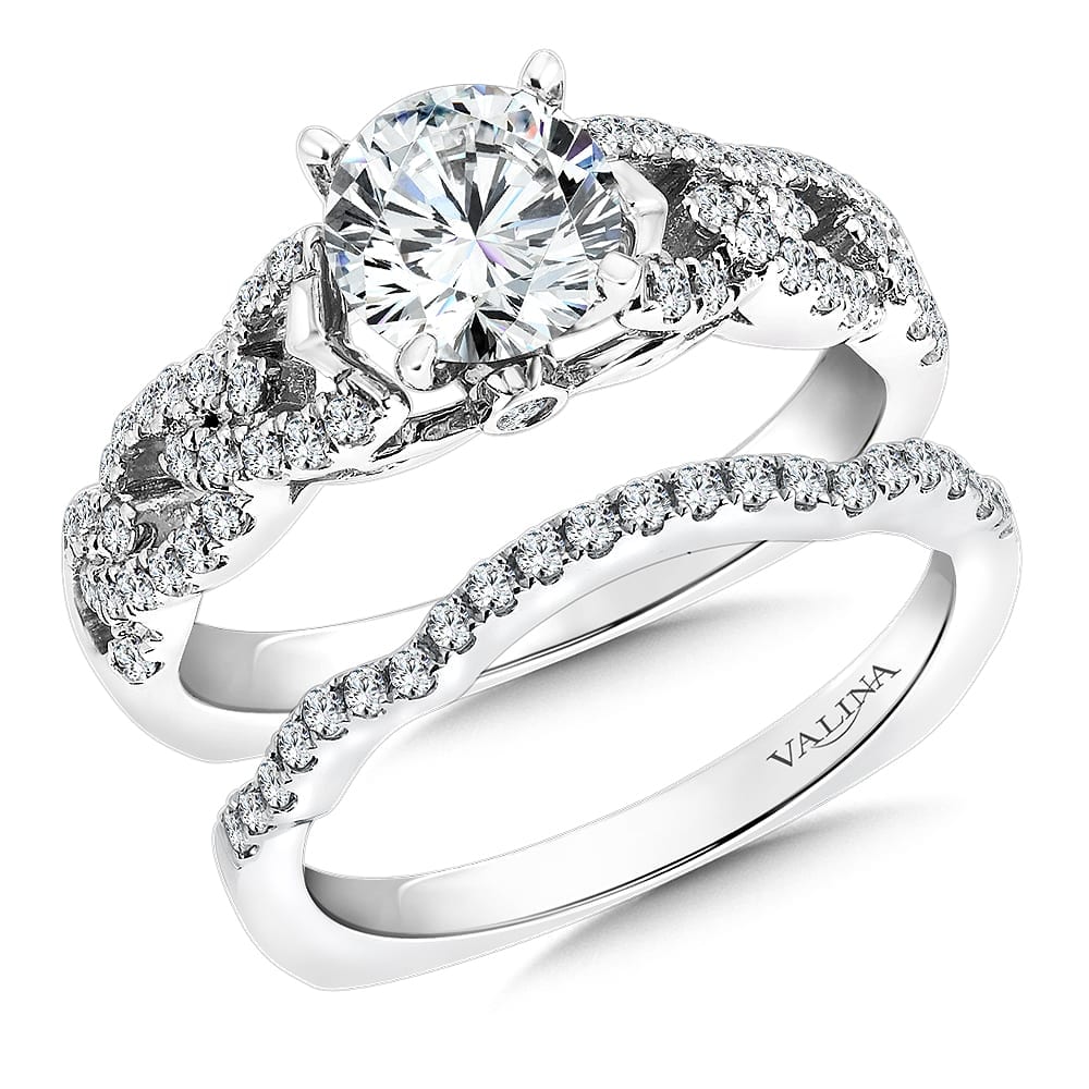 Spiral Style Diamond Engagement Ring - Image 3