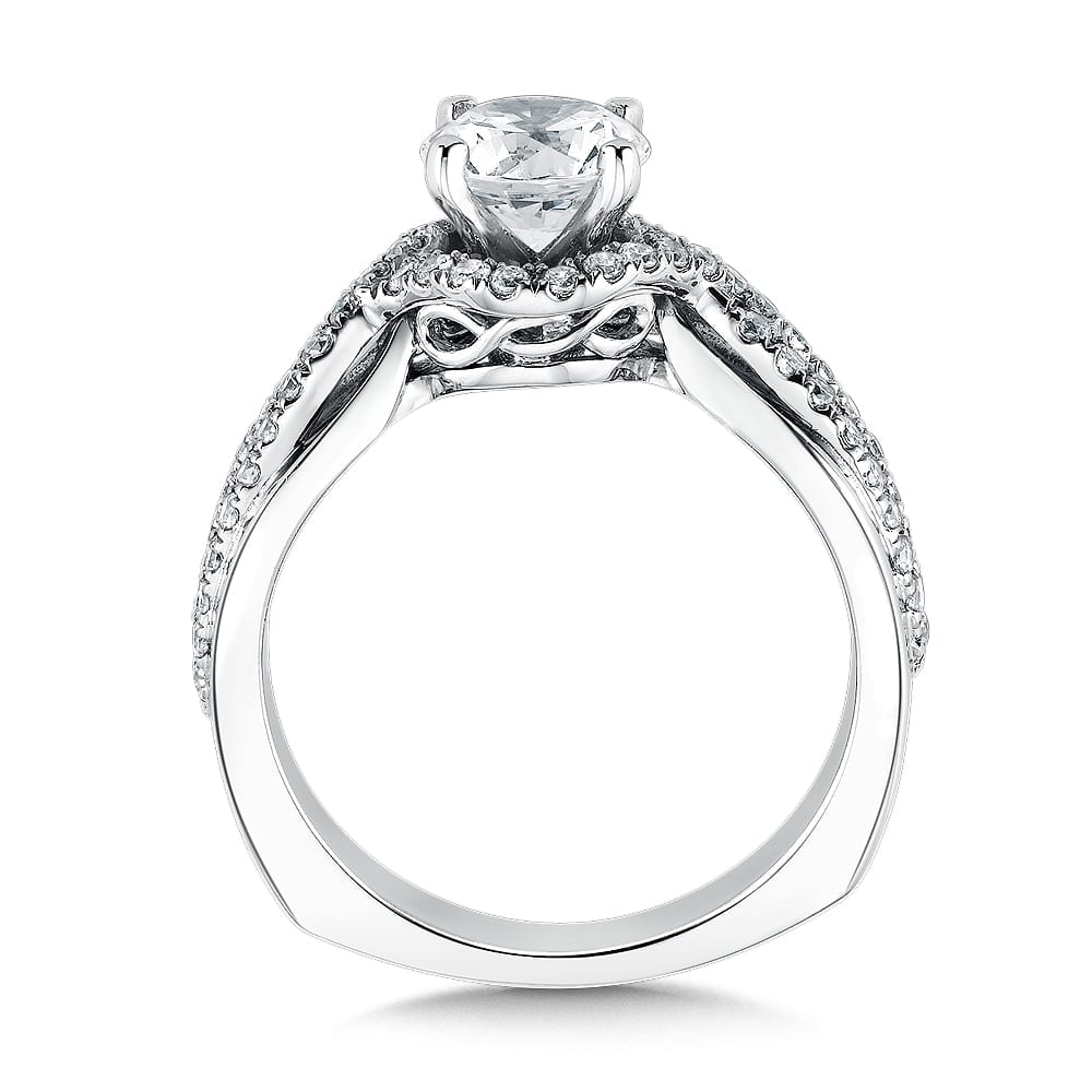 Spiral Style Diamond Engagement Ring - Image 2