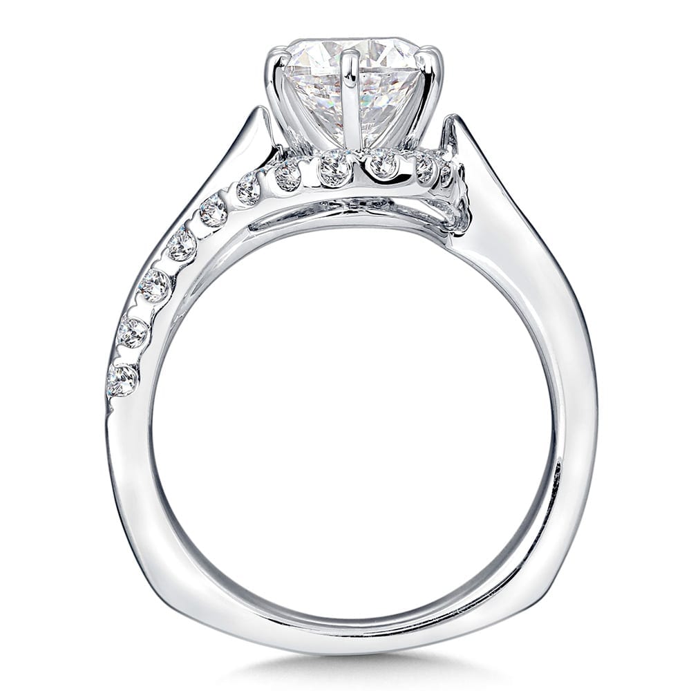 Spiral Style Diamond Engagement Ring - Image 2
