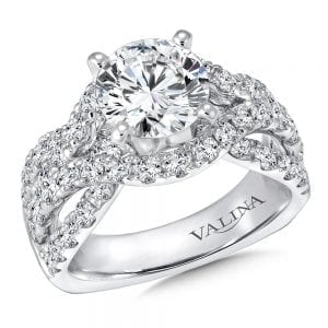Diamond Engagement Ring with Side Stones