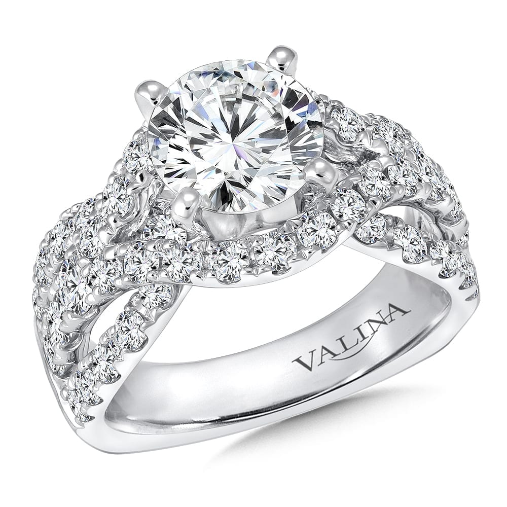 Diamond Engagement Ring with Side Stones
