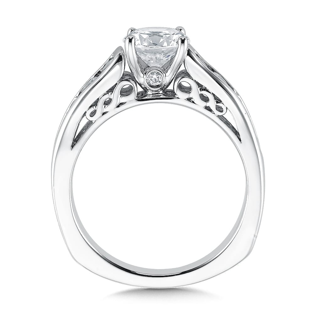 Diamond Engagement Ring with Side Stones - Image 2