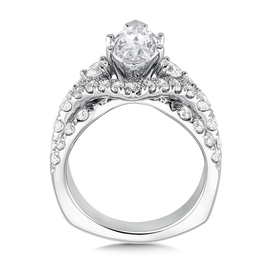 Statement Marquise Diamond Engagement Ring - Image 2