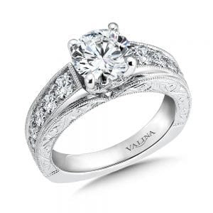 Diamond Engagement Ring with Side Stones