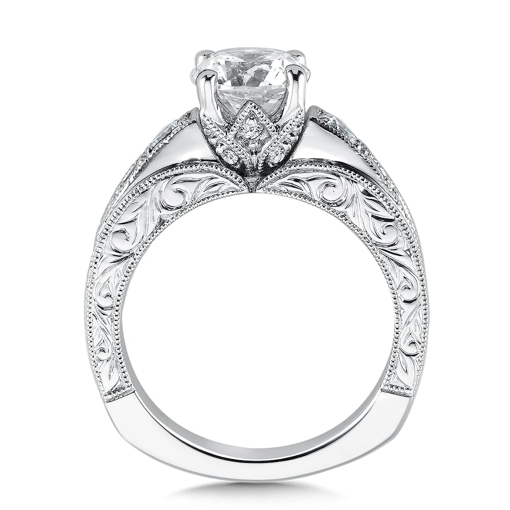 Diamond Engagement Ring with Side Stones - Image 2