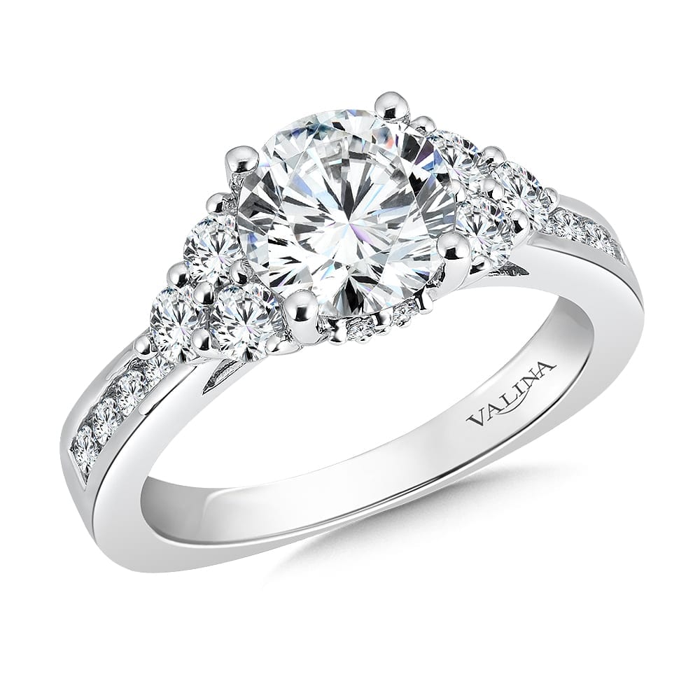 Engagement Ring with Side Diamonds