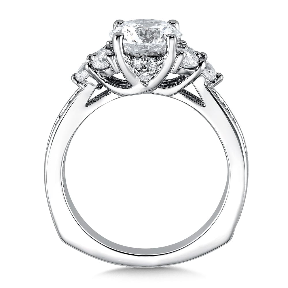 Engagement Ring with Side Diamonds - Image 2