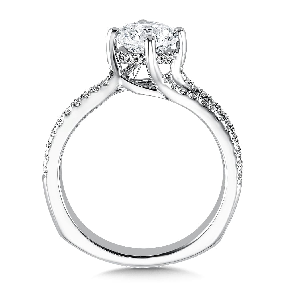 Diamond Engagement Ring with Side Stones - Image 2