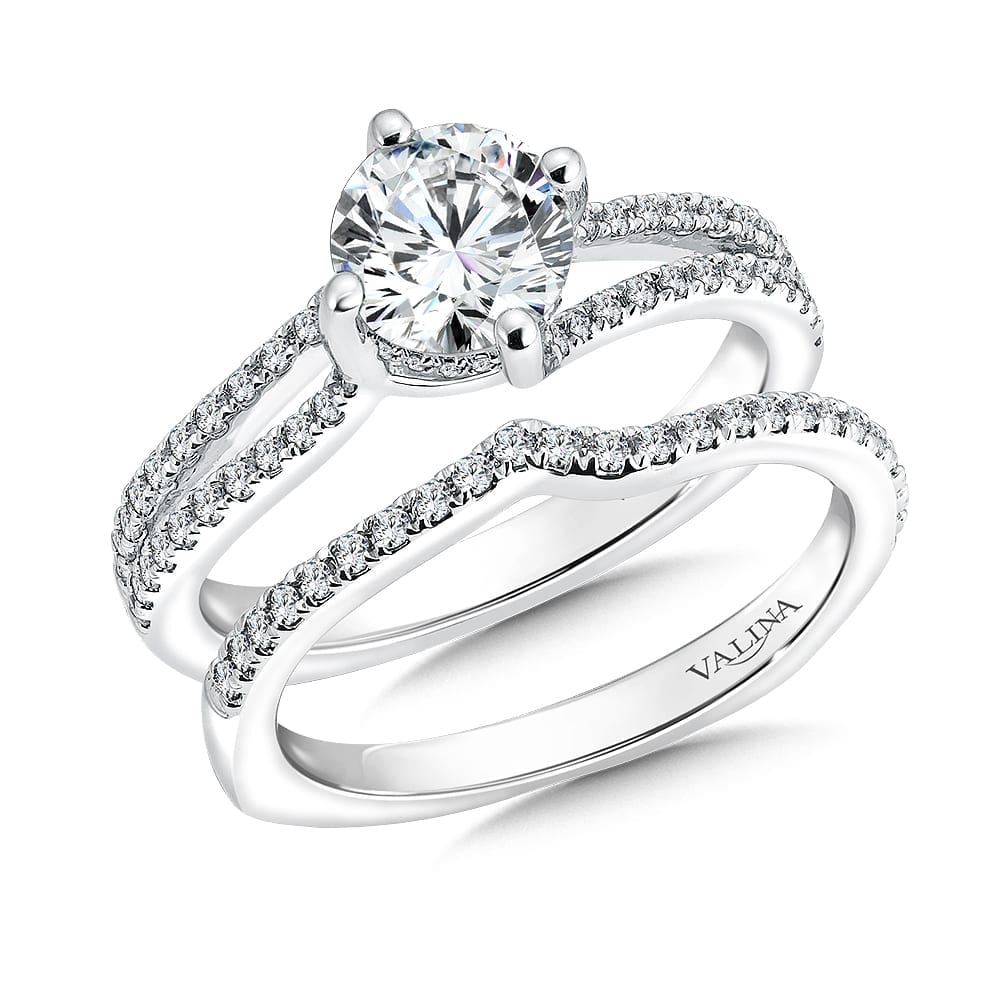 Diamond Engagement Ring with Side Stones - Image 3
