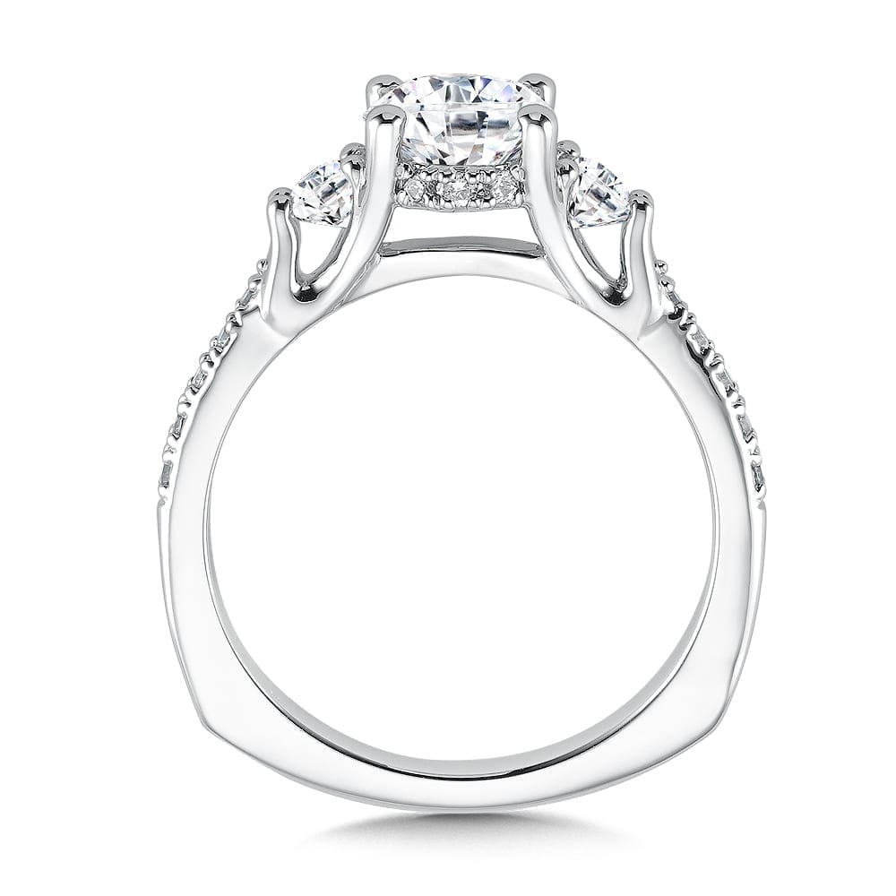 Diamond Engagement Ring with Side Stones - Image 2